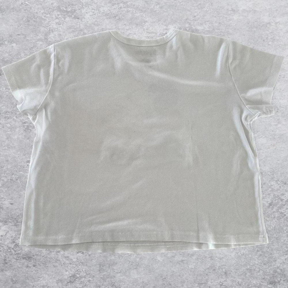 Peanuts Snoopy Football Graphic T-Shirt White XXL Short‎ Sleeve Cropped Boxy Tee - Picture 6 of 6